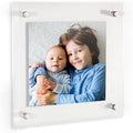 ArtToFrames 16x16 Inch Double Panel Floating Acrylic Picture Frame (Full Frame is 20x20) comes with Chrome Standoff Hardware, Made in the USA, 1 Pack