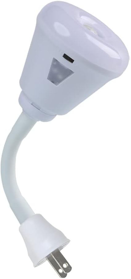 Plug-in Motion Sensor Night Light, LED Infrared Sensor 6W Light, AC 85-265V PIR Motion Detector Bulb (Warm Light, US Plug)