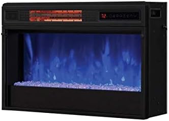 ClassicFlame 26" 3D SpectraFire Plus Infrared Fireplace Insert with Glass - Black, 26II342FGT