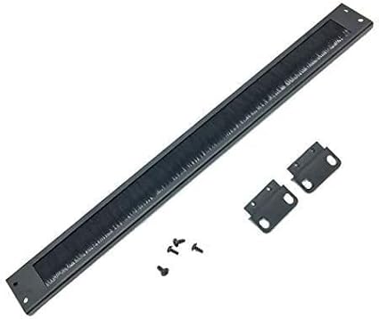 Jingchengmei 2 Pack-1U Brush Panel 19-inch Rack Mount Disassembled Cable Management Panel with Brush for Cable Entry in 19" Server Rack or Cabinet Black (BF01UAB2PC)