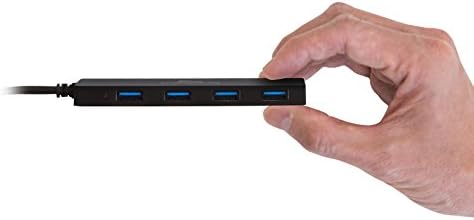 Kingwin USB Hub 4 Port USB C to USB 3.0 Data Hub for Mobile SSD, Macbook, Mac Pro / Mini, iMac, Chromebook, Surface Pro, USB Flash Drives, Notebook PC, XPS, and More [Ultra Slim]