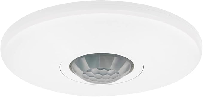 Maxxima Ceiling Mount 360 Degree PIR Occupancy Sensor - Hard-Wired Motion Sensor, 120V LED Compatible, Automatic Sensing Solution for Indoor Use at Max Height 10ft, Ideal for Closets and Pantries