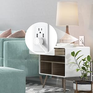 Recessed Power Strip, Furniture Drawer Outlet with 20W PD USB-C & 18W QC3.0 USB-A, Plug in 3 Outlets & USB Ports, Flush Mount 3FT Flat Extension Cord Conference Desk Outlets White