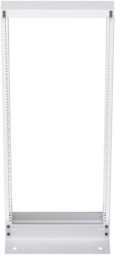 NavePoint 25U 2 Post Rack Open Frame Server Rack for 19 Inch Equipment, AV, Networking, Data & IT Devices, 2-Post Rack 25U 881lbs Weight Capacity, White