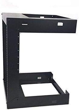 Raising electronics 12U Wall Mount Open Frame 19 Inch Server Equipment Rack Threaded 15 Inch Depth Black (12U)