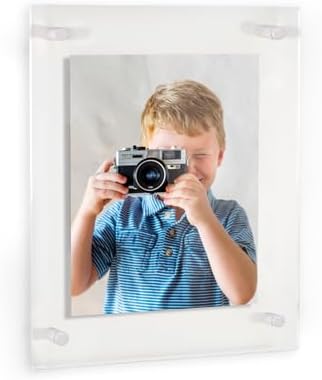 ArtToFrames 22x36 Inch Double Panel Floating Acrylic Picture Frame (Full Frame is 26x40) comes with White Standoff Hardware, Made in the USA, 1 Pack