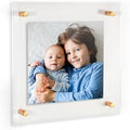 ArtToFrames 20x20 Inch Double Panel Floating Acrylic Picture Frame (Full Frame is 24x24) comes with Gold Standoff Hardware, Made in the USA, 1 Pack