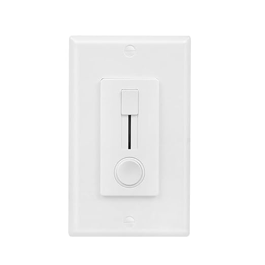 Dimmer Switch and LED Driver Single Integrated Unit, 120V AC to 24V DC, 60Watt Wall Dimmer Switch, Driver and dimmer Switch 2 in 1, for Most Single Color 24V LED Strip Light, 1 Pack