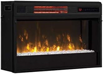 ClassicFlame 26" 3D SpectraFire Plus Infrared Fireplace Insert with Glass - Black, 26II342FGT