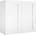 Wall Kitchen Cabinets, White Shaker Cabinet, Wall Mounted, RTA Upper Cabinet, Modern for Kitchen and Bathroom with Door (White, 30" W x 36" H x 12" D)