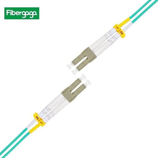 Fibergaga 5M(16ft) OM3 LC to LC Fiber Patch Cable,10GB/40GB Multimode Duplex 50/125µm 2.0mm Fiber Optic Jumper Cords Length Option: 0.5M(1.6ft)-100M(328ft)