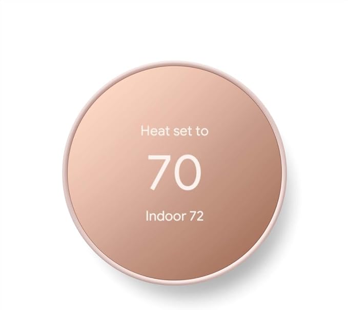 Google Nest Thermostat - Smart Thermostat for Home - Programmable Wifi Thermostat - Sand