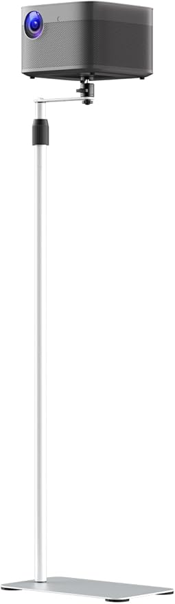 suptek 63.9” Extendable Projector Stand Against Wall Hidden Stand, 360°Swivel, Height Adjustable, Mini Projector Mount Bracket, Compatible with Home Office Video Vlog DVR Camera, PR001FPLW