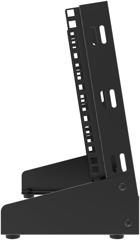 QiaoYoubang 6U Small Desktop Network Rack, 10 inch Mini Open Frame Desktop Cabinet for 10 inch Network, Servers, Audio, Video and Studio Equipment Free Standing Home Office Rack (6U)
