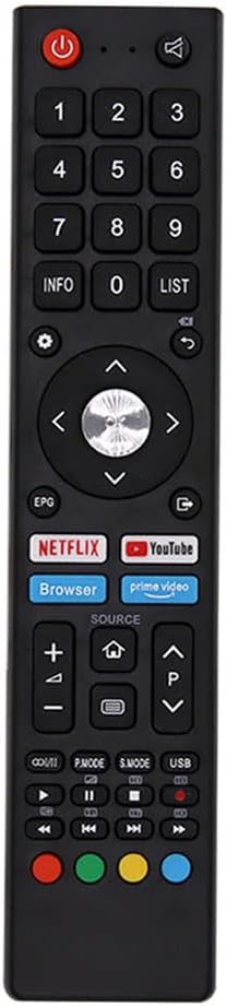 MATCOM New Smart TV Remote Control for CHIQ Smart TV U55H7A U58H7A U43H7A Controller with Aiwa Led Remote (GCBLTV02BDBIR) black