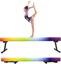 Adjustable&Foldable Gymnastics Balance Beam,6FT/8ft High-Low Level Floor Gymnastic Beam,No Tool Require, Gym Equipment for for Kids Children Girls Home Training