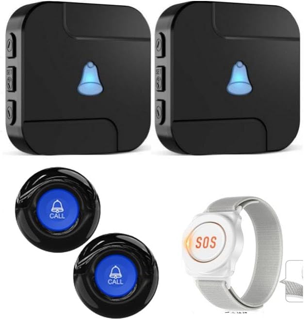 CallToU Wi-Fi Wireless Caregiver Pager Call Button for Elderly at Home, APP Emergency Alert Fall Help System for Seniors, Patients/Disabled Monitoring at Home