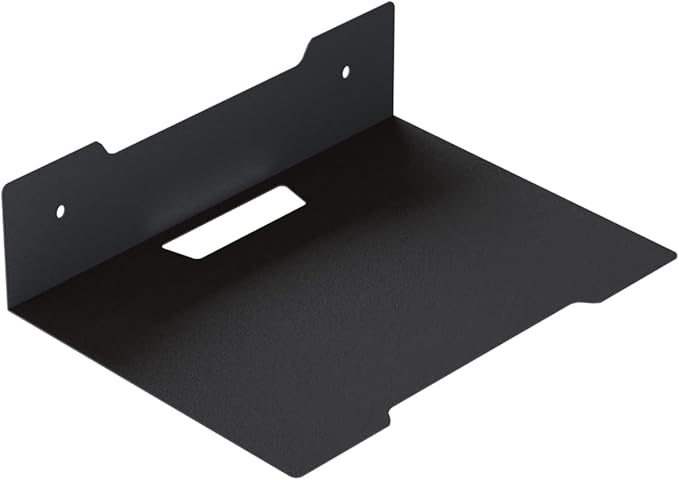 PzewMo Floating Metal Wall Mount Shelf,Shelf for Projector,TV Cable Box,Router,Speaker,Sound Bar,Camera,Gaming,Decor Display (1, Medium)