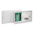 ICC 9” Plastic Structured Wiring Enclosure with Cover, Media Enclosure with CAT6 8-Port PoE++, 1x8 Bridged Telephone RJ31X, & 1x6 Video, Cable Management Box, UL Listed TAA Compliant, ICRESDC9PK