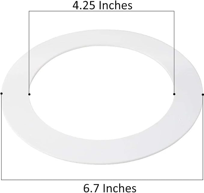 6 Pack Matte White Goof Trim Ring - Image 4