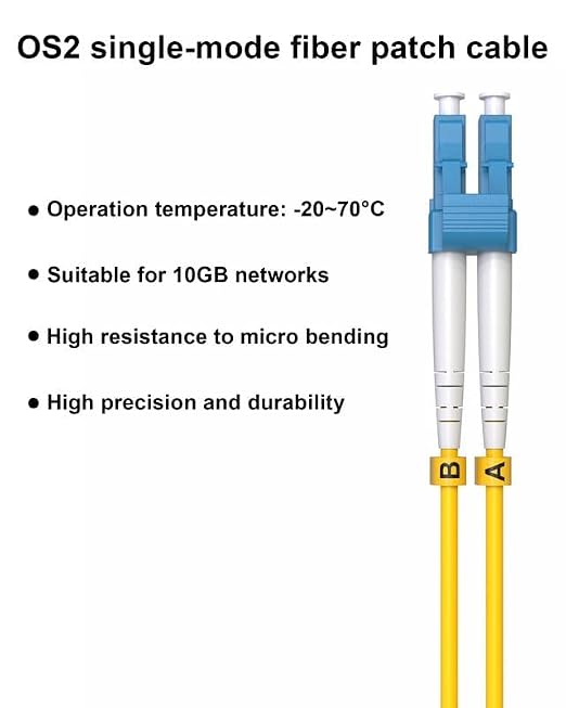 1M LC to LC Single Mode Fiber Patch Cable, 10 Pack OS2 LC to LC Fiber Patch - Image 9