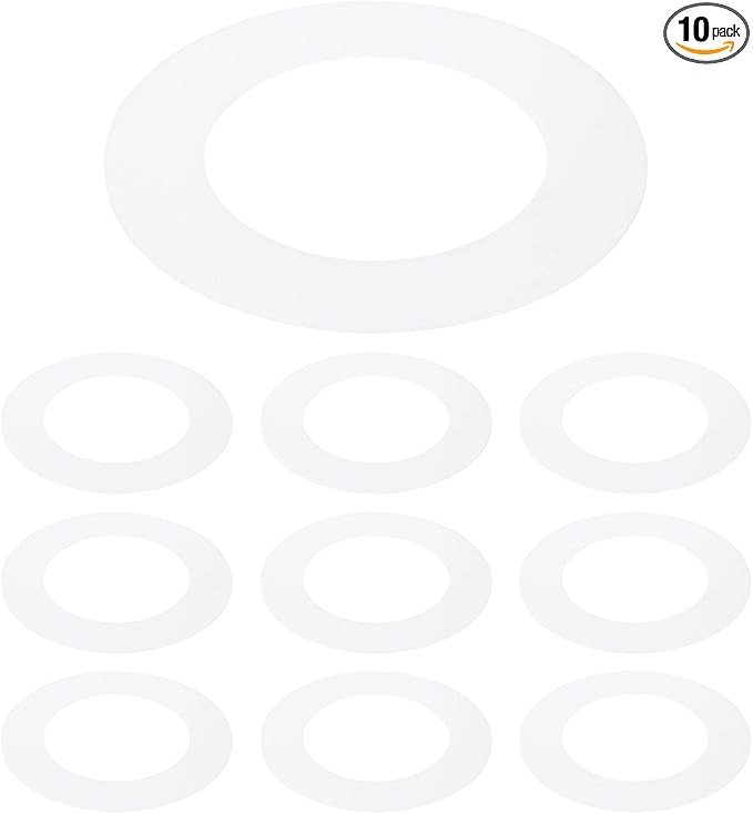 PATIKIL 3" ID 4.7" OD Plastic Trim Ring, Translucent Matte White by PATIKIL