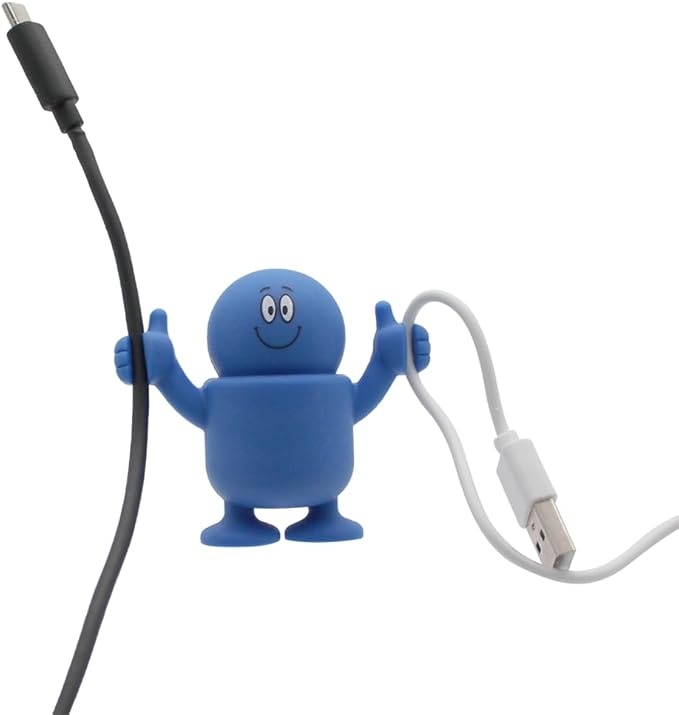 Cable Guy Cord Holder – Set of 4, Silicone Cable Organizer with Sticky Feet, Removable & Repositionable