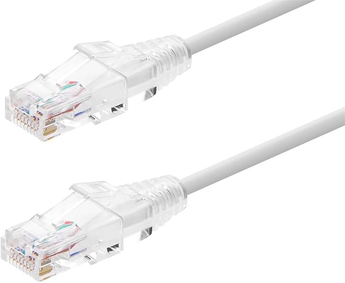 Monoprice Cat6 5ft White Component Level Patch Cable UTP 28AWG 550MHz Pure Bare by Monoprice