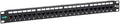 ICC CAT6A Feed-Through Patch Panel, 24 Port, 1U Rackmount, RJ45 Ethernet Patch by ICC