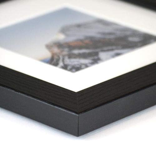 Frame It Easy 33 x 33 Black Grain Wood Frame (Derby)