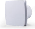 Zeyzer Exhaust Fan 110 CFM 1.0 Sones 5.9" Duct White Square Quiet Powerful Ceiling or Wall-Mount Ventilation Fan for Bathroom/Corridor/Office/Laundry Room/Shop