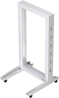 NavePoint 22U 2 Post Rack Open Frame Server Rack for 19 Inch Equipment, AV, Networking, Data & IT Devices, 2-Post Rack 22U with Wheels, 661lbs Weight Capacity, White
