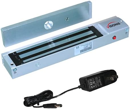 Visionis FPC-5361 Indoor 600lbs Electromagnetic Lock with Power Supply for Door Access Control