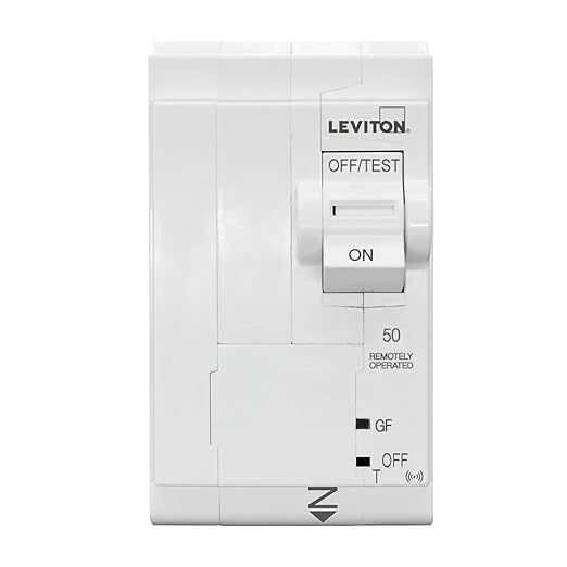 Leviton 2nd Gen Smart Circuit Breaker with Remote Control, GFCI, 2-Pole 50 Amp, 120/240-Volt and 120/208-Volt, 10kA Interrupt Rating, LB250-GST