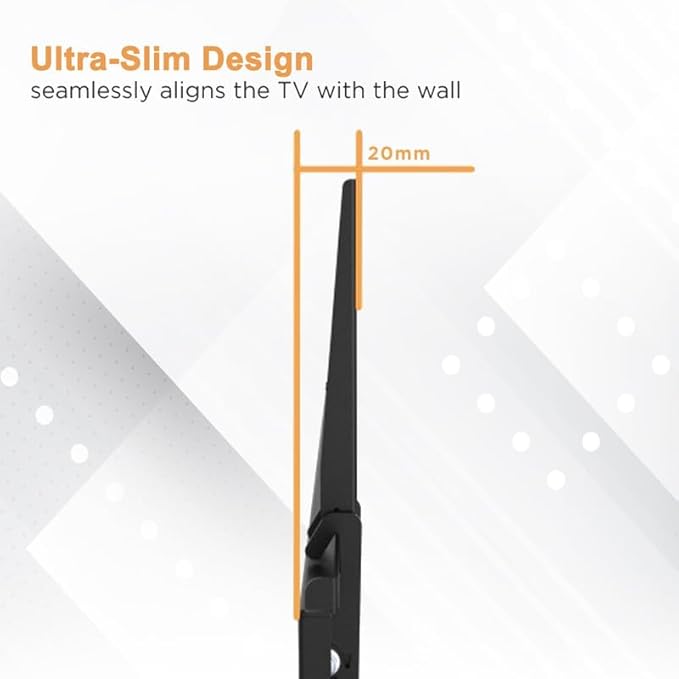 Ultra Slim Flat TV Wall Mount Bracket for TCL 55" Class 4-Series 4K UHD HDR LED Smart ROKU TV - 55S431-55S431 - Low 1.4" Profile Design, Heavy Duty Steel, Flush to Wall, Simple Install