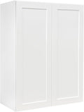 Wall Kitchen Cabinets, RTA Cabinets, White Shaker Cabinet, Wall Mounted, RTA Upper Cabinet, Modern for Kitchen and Bathroom with Door (White, 36" W x 42" H x 12" D)