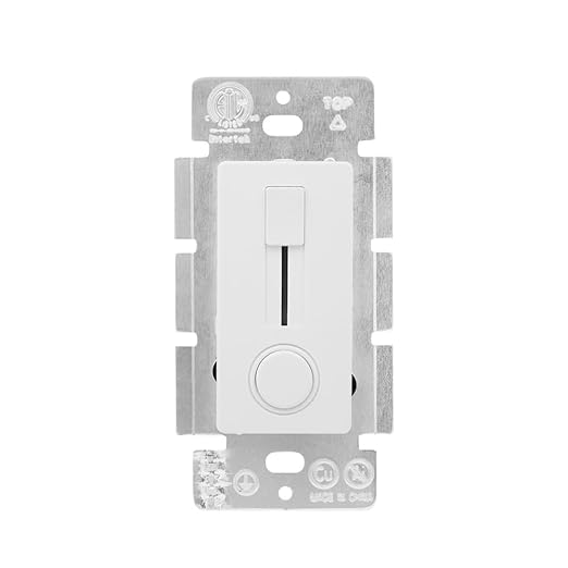 Dimmer Switch and LED Driver Single Integrated Unit, 120V AC to 12V DC, 60Watt Wall Dimmer Switch, Driver and dimmer Switch 2 in 1, for Most Single Color 12V LED Strip Light, 1 Pack