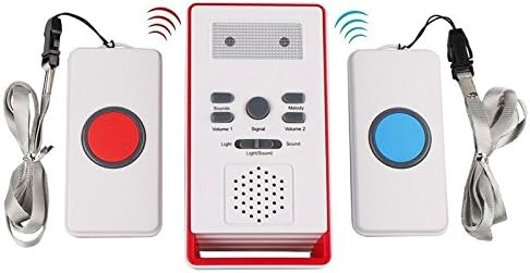 Assistive Technology Services 2 Button Caregiver Alert System - Health Alert & Monitoring System - Alarm - Battery Powered