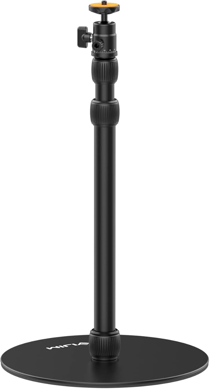 jusmo LS09 Aluminum Projector Floor Stand for Nebula/XGIMI/Other Video Projectors, Mevo Camera Stand, 16.5-34.6inch Adjustable, Compatible with Projector/Camera/Phone/GoPro/Webcam/Lights