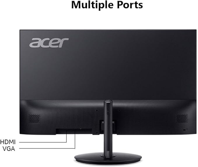Acer SH322Q Hbih 31.5" Full HD (1920 x 1080) Ultra-Thin Gaming Office Monitor | Adaptive-Sync Support (FreeSync Compatible) | Up to 100Hz Refresh | 1ms (VRB) | Adjustable Stand | HDMI & VGA Ports