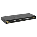 JideTech HDMI USB KVM Switch 16 Port Up to 4K@30Hz Resolution with USB 2.0 Hub Support Hotkey Mouse Switching for Linux, Windows, Mac, Unix