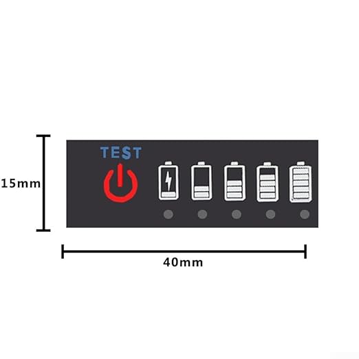 Compact 5S 18 5V 21V Battery Level Indicator with Ternary Lithium Display for Real Time Charge Monitoring on Lithium and Batteries
