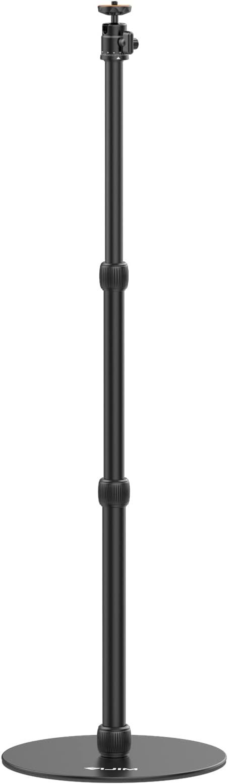 jusmo LS09 Aluminum Projector Floor Stand for Nebula/XGIMI/Other Video Projectors, Mevo Camera Stand, 16.5-34.6inch Adjustable, Compatible with Projector/Camera/Phone/GoPro/Webcam/Lights