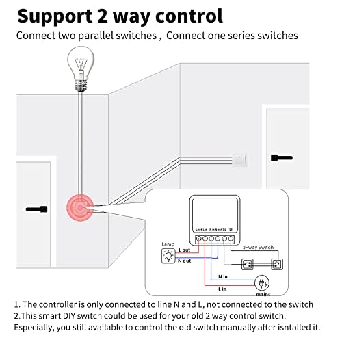 IHSENO ZigBee3.0 Smart Switch Mini Relay Switch, ZigBee Smart Light Switch Need Zigbee Hub Work with Tuya Smart Life APP Smart Button Scene Remote for Tuya Smart Home Devices (4)
