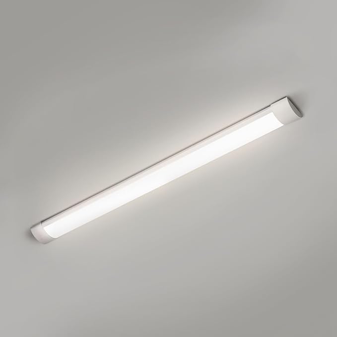 colmeguna 1 Packs 4FT LED Batten Light, Ultra-Thin Slim Ceiling Surface Mounted Light, 40W, 4000K, IP20, LED Ceiling Lamp for Garage, Shop, Hallway, Office, Market