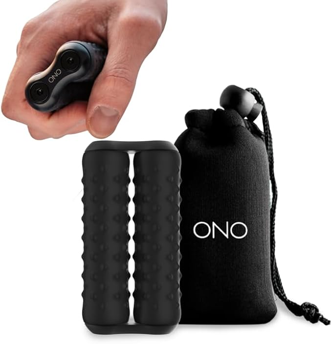 ONO Roller - Handheld Fidget Toy for Adults | Help Relieve Stress, Anxiety, Tension | Promotes Focus, Clarity | Compact, Portable Design (Black, Full Size - Silicone)