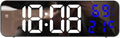 Gigicloud Led Wall Clock, 3 Level Dimmer Brightness Wall Digital Clock Wall-Mounted Time Temperature Humidity Led Clock Electronic Alarm Clock for Bedroom, Office