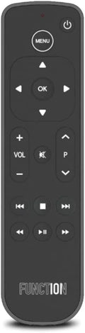 Function101 F101-ATVRM-BT Bluetooth Replacement Button Remote for Apple TV | BLE and Infrared Connectivity | 2 AAA Batteries Included