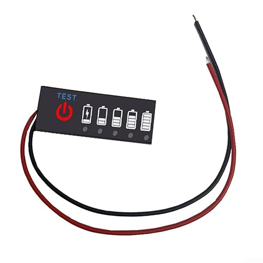 Compact 5S 18 5V 21V Battery Level Indicator with Ternary Lithium Display for Real Time Charge Monitoring on Lithium and Batteries