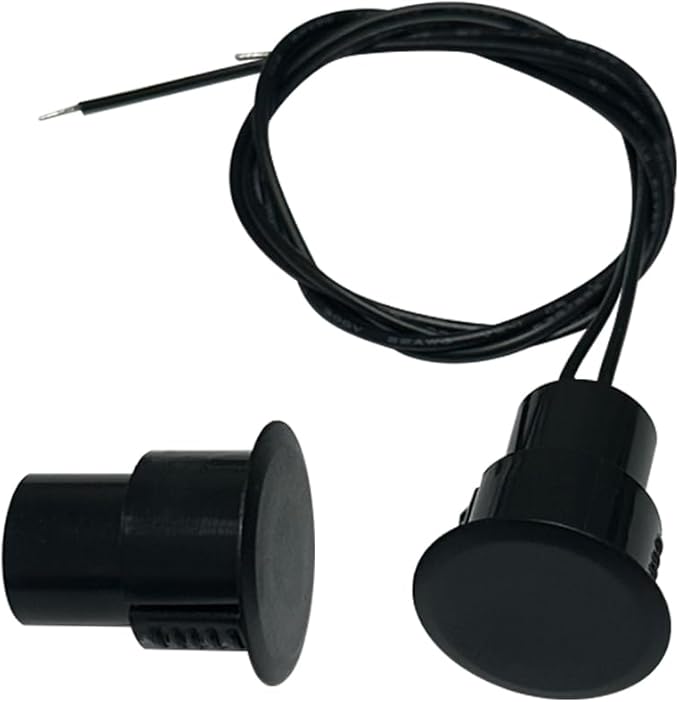 5 Sets Flush Mounted 3/4" Door Magnetic Contacts Alarm Switch Sensor NC Type (Black)